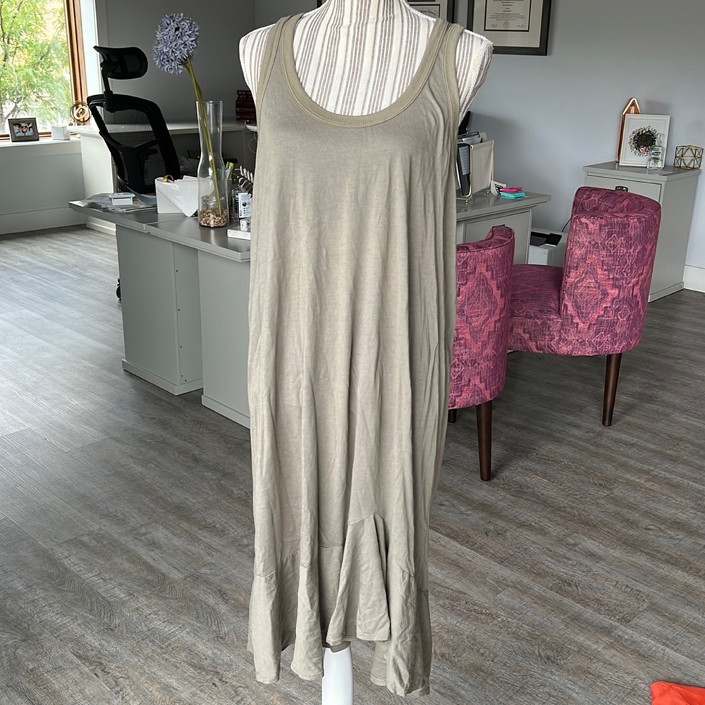 Evereve green tank top dress.